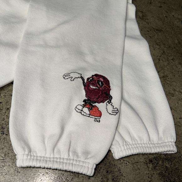 Vintage 89s California raisins embroidered sweatshirt and sweatpants set white - Picture 7 of 9